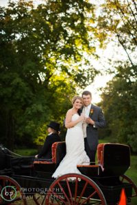 Bride and groom holding each other