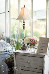 View of flower vase on the side table