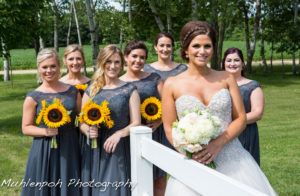 View of bride and brides maid on display