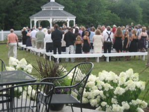 Group of people at the wedding event