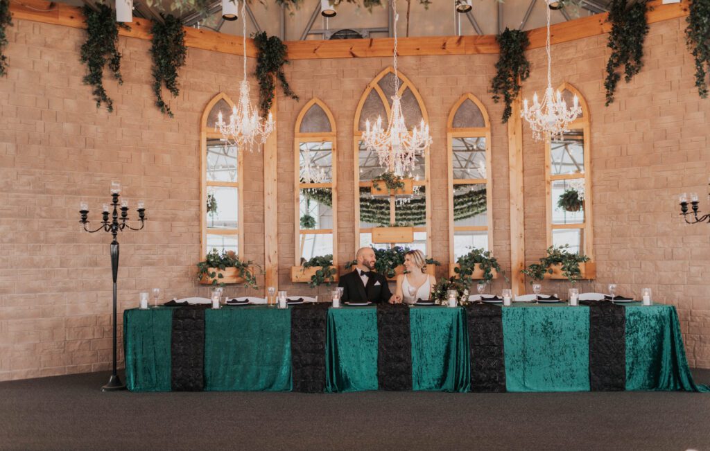 Couple sitting in the dining area