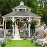 Bride and groom at the wedding venue